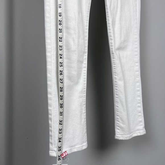 ON THRED UP - Levi's White Denim 712 Slim Size 26 - Picture 9 of 15